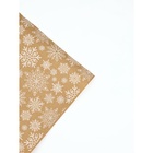 Бумага в тубусе крафтовая в рулоне «Снежинки», 0.68 × 7 м - фото 63107954