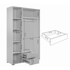 Шкаф двухдверный «Зефир», 1200×422×1900 мм, цвет белое дерево, белая эмаль - Фото 3