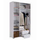 Шкаф двухдверный «Зефир», 1200×422×1900 мм, цвет белое дерево, белая эмаль - Фото 4