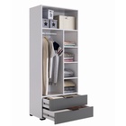 Шкаф двухдверный Зефир, 80 х 42,2 х 190, белое дерево/серый эмаль - фото 14660849