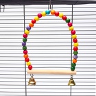 Качели для птиц с деревянной жердочкой, 20 см, микс цветов - Фото 4