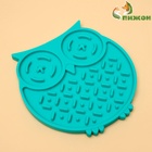 Коврик для лизания на присосках 15×16 см, зелёный - Фото 1