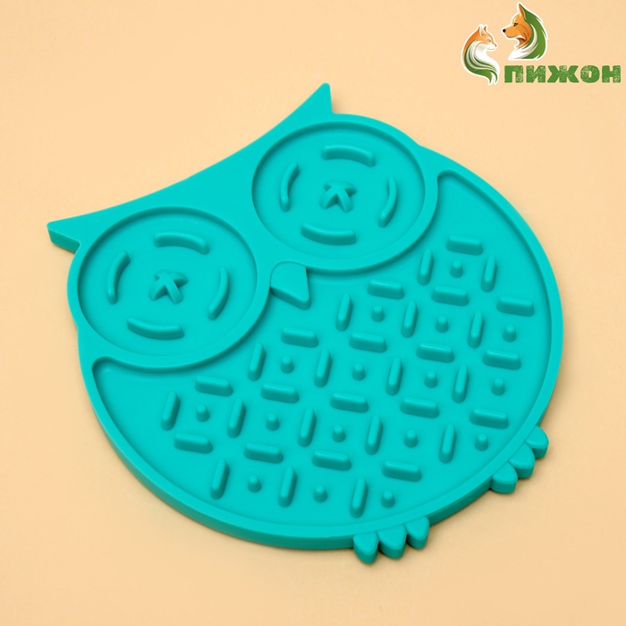 Коврик для лизания на присосках 15×16 см, зелёный - Фото 1