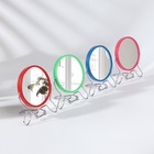 Зеркало настольное, с увеличением х2, настенное, двустороннее, 11×18 см, (d=9 см), МИКС - Фото 5