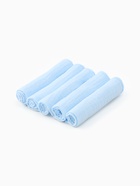 Платки носовые детские «Крошка Я» Ocean 20×20 см - 5 шт., муслин, 100 % хлопок, голубые - Фото 4