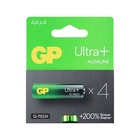 Батарейка алкалиновая GP Ultra Plus Alkaline, AA, LR6-4BL, 1.5В, блистер, 4 шт 10844119 - фото 13063113