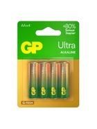 Батарейка алкалиновая GP Ultra, AA, LR6-4BL, 1.5 В, блистер, 4 шт. - Фото 1
