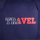 Сумка дорожная на молнии TEXTURA, с подкладкой, длинный ремень, маленький размер, синяя - Фото 3