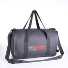 Сумка дорожная на молнии TEXTURA, с подкладкой, длинный ремень, маленький размер, серая - Фото 8