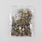 Набор джинсовых пуговиц, 17 мм, 100 шт., цвет бронзовый - Фото 2