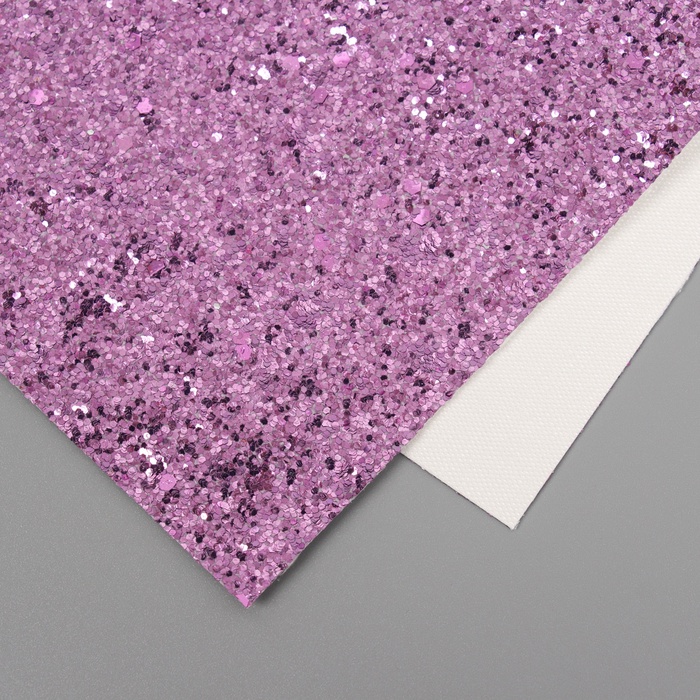 Лист для творчества искусственная кожа «Крупные блёстки», лист 33×20 см, толщина 0.84 мм - Фото 1