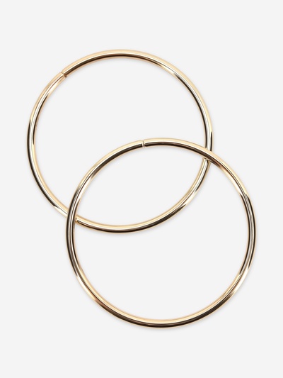 Ручки для сумки «Круг», металлические, d=10 см, 2 шт., цвет золотой