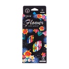 Карандаши 12 цветов, в картонной коробке, шестигранные, деревянные «Цветы на чёрном», МИКС - Фото 7