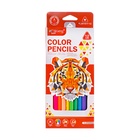 Набор карандашей цветных чернографитных Yalong, 12 штук, 2 точилки, 2 ластика, в папке на молнии, МИКС - Фото 10