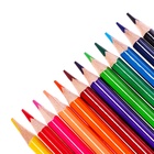 Набор карандашей цветных чернографитных Yalong, 12 штук, 2 точилки, 2 ластика, в папке на молнии, МИКС - Фото 6