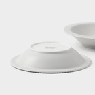 Тарелки Magistro Jarwah Lausanne, 550 мл, 21.3×4 см, глубокие, набор 2 шт., фарфор, белые - Фото 5