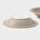 Тарелки Magistro Jarwah Lausanne, 550 мл, 21.3×4 см, глубокие, набор 2 шт., фарфор, бежевые - Фото 5