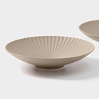 Тарелки Magistro Jarwah Lausanne, 600 мл, 21.5×5 см, глубокие, набор 2 шт., фарфор, бежевые - Фото 3