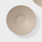 Тарелки Magistro Jarwah Lausanne, 600 мл, 21.5×5 см, глубокие, набор 2 шт., фарфор, бежевые - Фото 4