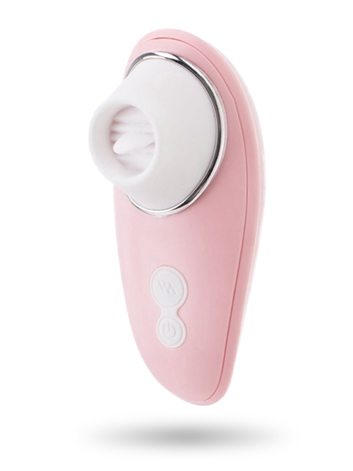 Вибратор вакуумно-волновой, клиторальный, 10 режимов, 2 АА, розовый - Фото 1