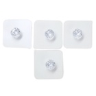 Ручка-кнопка с клейкой поверхностью ТУНДРА, прозрачный, набор 4 шт. - Фото 2