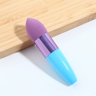 Спонж для макияжа с ручкой «Капля», 10×2.5 см, цвет голубой/фиолетовый - Фото 2