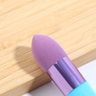 Спонж для макияжа с ручкой «Капля», 10×2.5 см, цвет голубой/фиолетовый - Фото 3