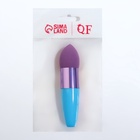 Спонж для макияжа с ручкой «Капля», 10×2.5 см, цвет голубой/фиолетовый - Фото 4