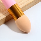 Спонж для макияжа с ручкой «Капля», 10×2.5 см, бежевый, розовый - Фото 3