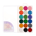 Акварель18 цветов (9 классических + 9 перламутровых) Calligrata - Фото 3