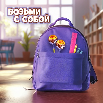 Леденцы «Чупа- Чупс» МАКС со вкусом шоколада и жевательной начинкой внутри, 16 г