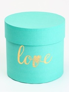 Набор шляпных коробок 3 в 1 Love светло-зелёный, 16×15.5 - 11×10.5 см 10848295