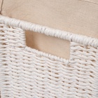 Корзина для белья LaDо́m «Классика», прямоугольная, 37×22×55 см, белая - Фото 4