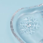 Блюдо «Новогоднее чудо. Снеговик», 16.7×16.4×2.3 см, стекло, прозрачное - Фото 3