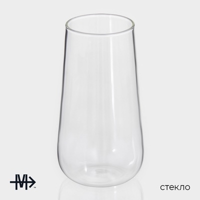 Стаканы Magistro «Нолан», 500 мл, 8×15 см, набор 2 шт., стекло, прозрачные