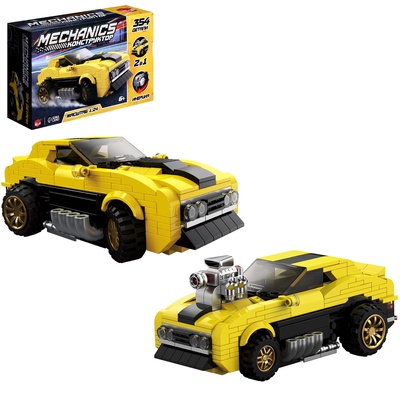 Конструктор гоночная машина UNICON «Техника. Mechanics», инерционный,1:24, 2 варианта сборки, 354 детали, уценка