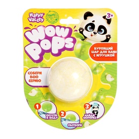 Бомбочка для ванны WOW-pops, с игрушкой-сюрпризом, панда, уценка 10849165