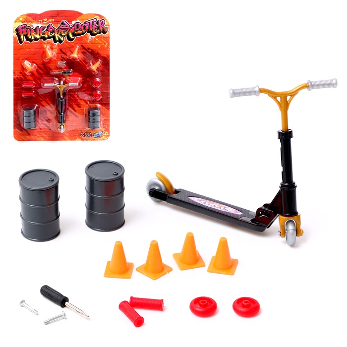 УЦЕНКА Набор пальчиковый самокат и аксессуары, МИКС - Фото 1