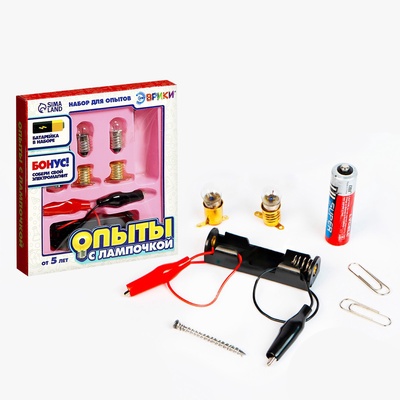 Уценка Набор для опытов «Опыты с лампочкой»