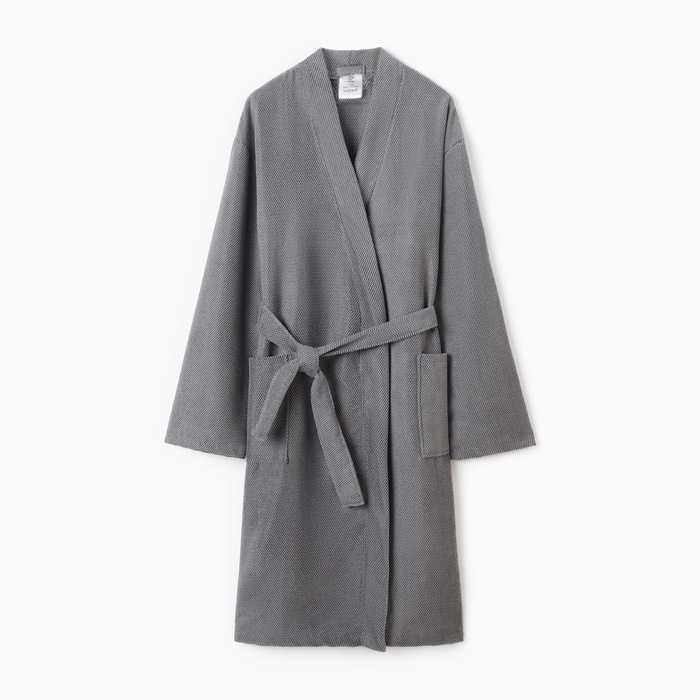 Халат мужской «Этель», размер 56-58, 300 г/м², серый - Фото 1