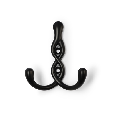 Крючок мебельный CAPPIO PIGTAIL, двухрожковый, цвет черный