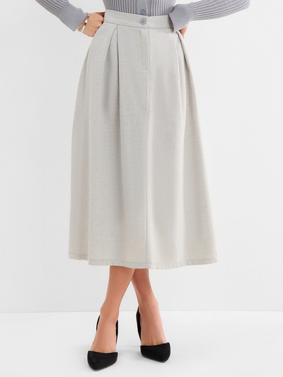 Юбка миди женская MINAKU: Modern classic, серая, размер 42