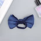 Бант для волос на резинке «Школьница стиль», штрихи, 11.5 см, синий (комплект 6 шт) - фото 54792210