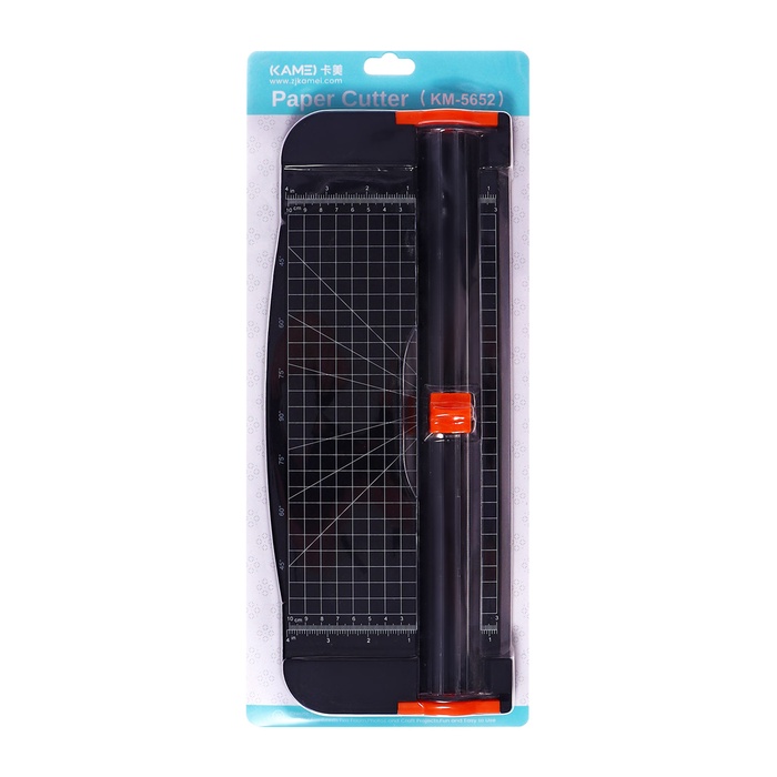 Резак для бумаги роликовый, безопасное лезвие, длина реза 310 мм, с выдвижной линейкой - Фото 1