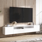 Тумба под ТВ подвесная «Сити», напольная, 2000×346×330 мм, цвет белый - Фото 3