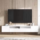 Тумба под ТВ подвесная «Сити», напольная, 2000×346×330 мм, цвет белый - Фото 4