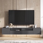 Тумба под ТВ подвесная «Сити», напольная, 2000×346×330 мм, цвет графит - Фото 4