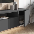 Тумба под ТВ подвесная «Сити», напольная, 2000×346×330 мм, цвет графит - Фото 5