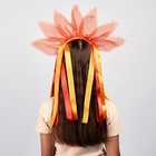 Карнавальный ободок «Лучистое солнце», красно-оранжевый - Фото 3
