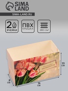 Коробка для 2 капкейка с прозрачной крышкой, «Счастливых моментов», 16×8×10 см - Фото 1